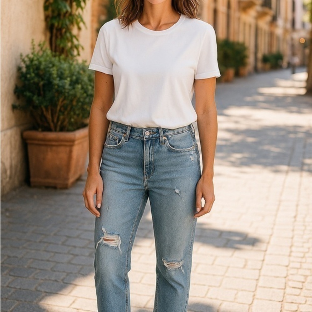 Maurices Light Blue Straight Leg Jeans